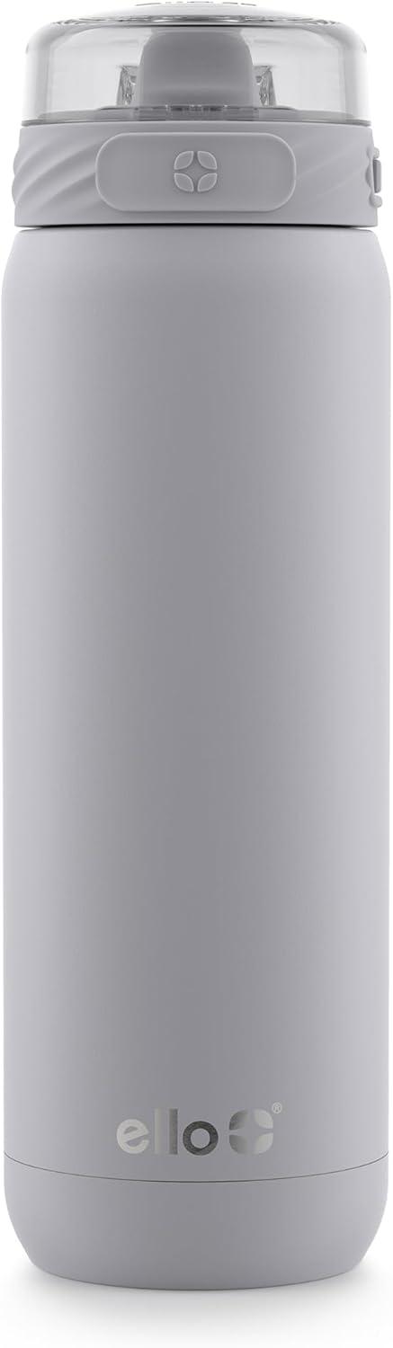 imageEllo Cooper 22oz Stainless Steel Water Bottle with Straw and Carry Handle Double Walled and Vacuum Insulated Metal Leak Proof Locking Lid with Soft Silicone Spout Reusable BPA Free LilacGray