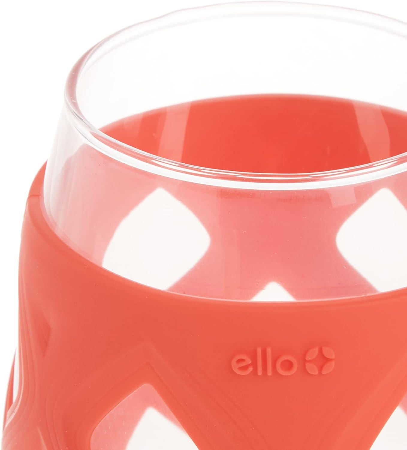 imageEllo Cru 17oz Stemless Wine Glass Set with Protective Silicone Sleeves Dishwasher Safe Cocktail Glass Pack Perfect for Summer Patios and Parties Festive Fun Holiday Gift for Women Men Her HimMai Tai