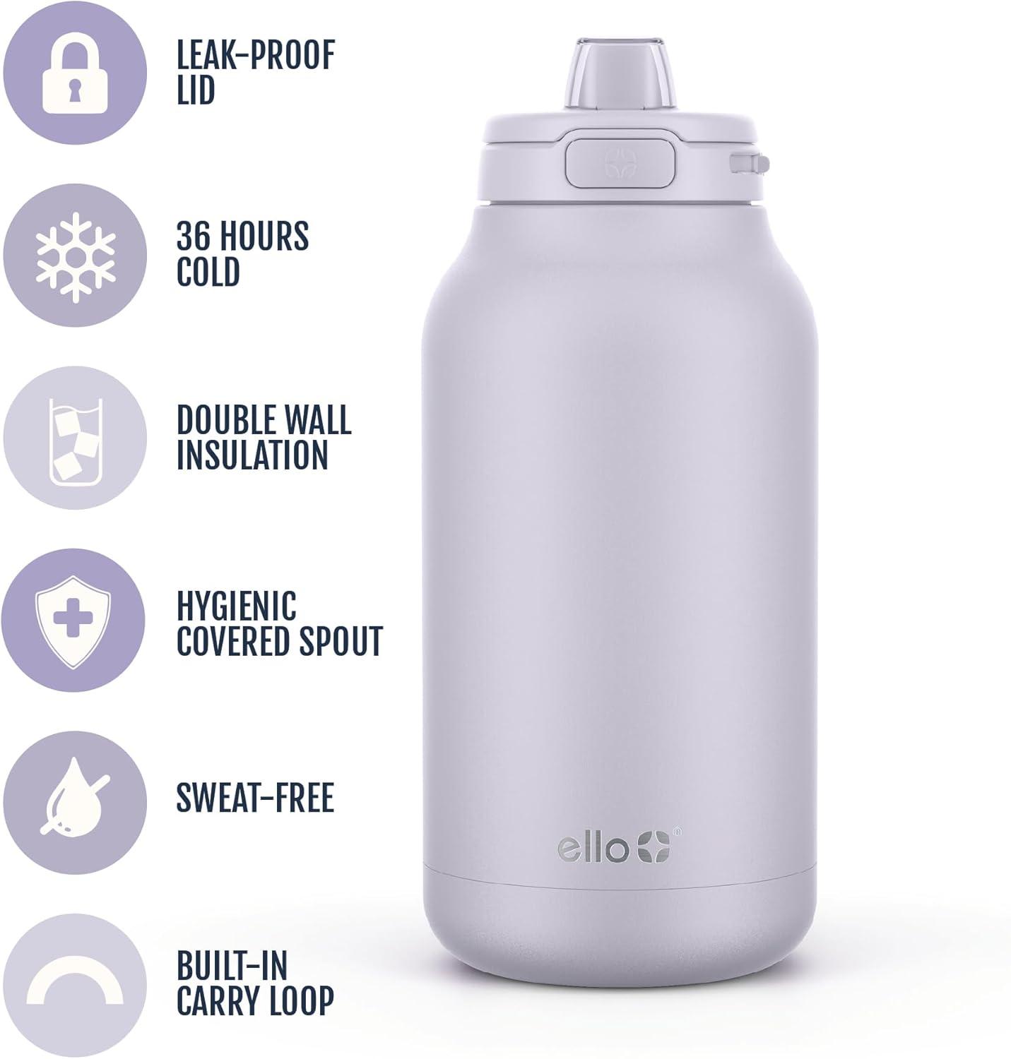 imageEllo Hydra 64oz Half Gallon Vacuum Insulated Stainless Steel Jug with LockingCeleste