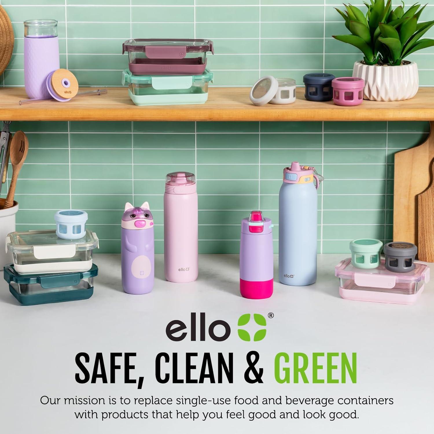 imageEllo Kids Pop ampamp Fill 18oz Stainless Steel Water Bottle with Quick Fill Technology DoubleWall Vacuum Insulation Leak Proof Locking Lid Sip ampamp Chug BPA Free Gifts for Girls Boys LighthouseCheetah