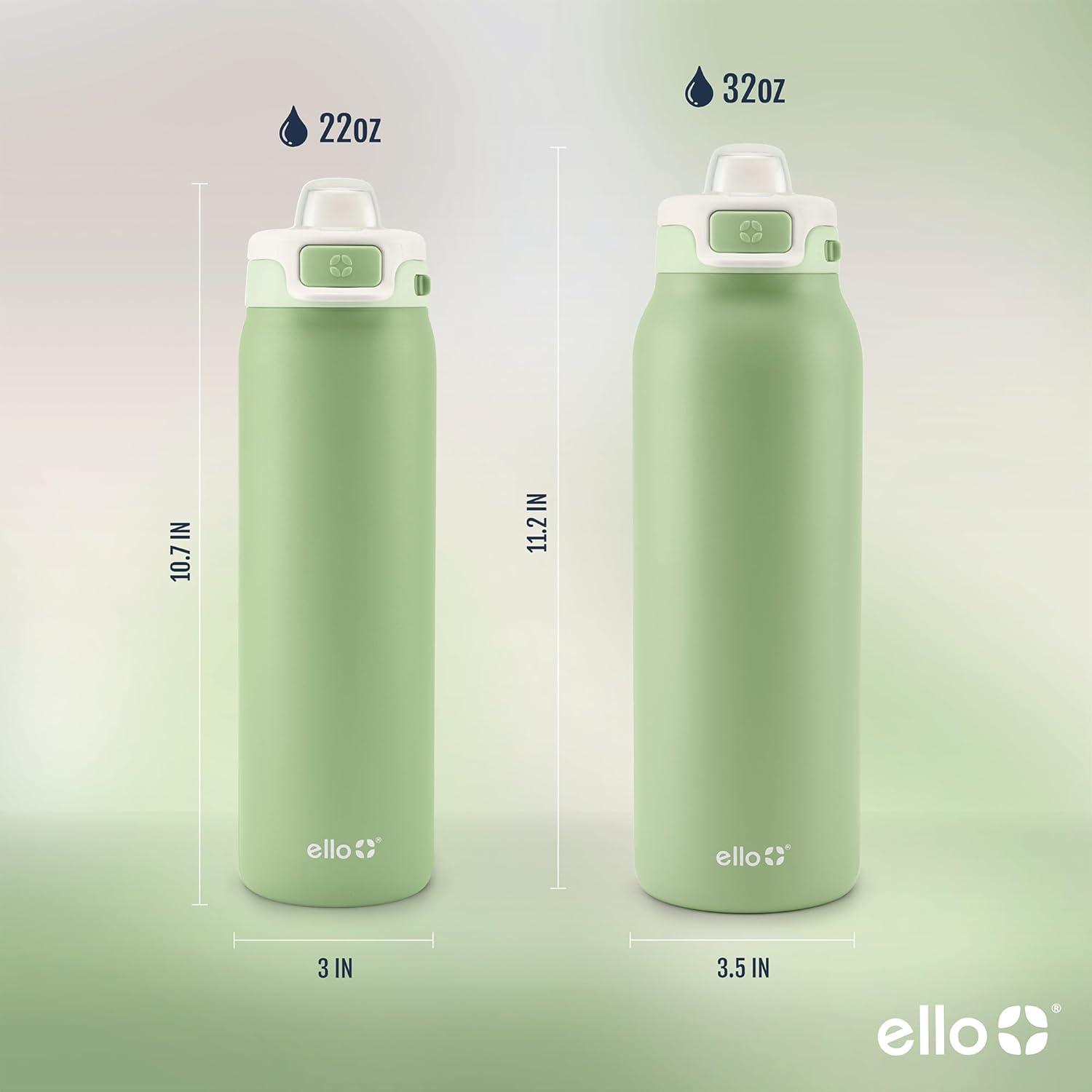 imageEllo Pop ampamp Fill Stainless Steel Water Bottle with Quick Fill Technology Double Walled Vacuum Insulated Metal Leak Proof Locking Lid Sip ampamp Chug BPA Free Holiday Gift for Him Her 22oz 32oz 40ozTake a Bow