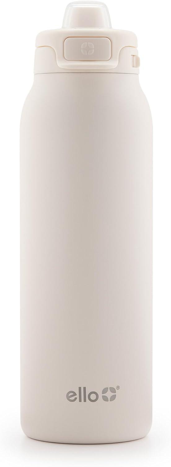 imageEllo Pop ampamp Fill Stainless Steel Water Bottle with Quick Fill Technology Double Walled Vacuum Insulated Metal Leak Proof Locking Lid Sip ampamp Chug BPA Free Holiday Gift for Him Her 22oz 32oz 40ozCream