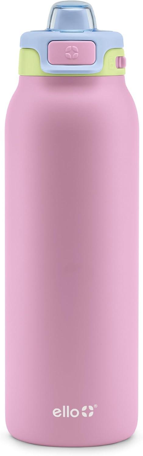 imageEllo Pop ampamp Fill Stainless Steel Water Bottle with Quick Fill Technology Double Walled Vacuum Insulated Metal Leak Proof Locking Lid Sip ampamp Chug BPA Free Holiday Gift for Him Her 22oz 32oz 40ozRosy Skyline