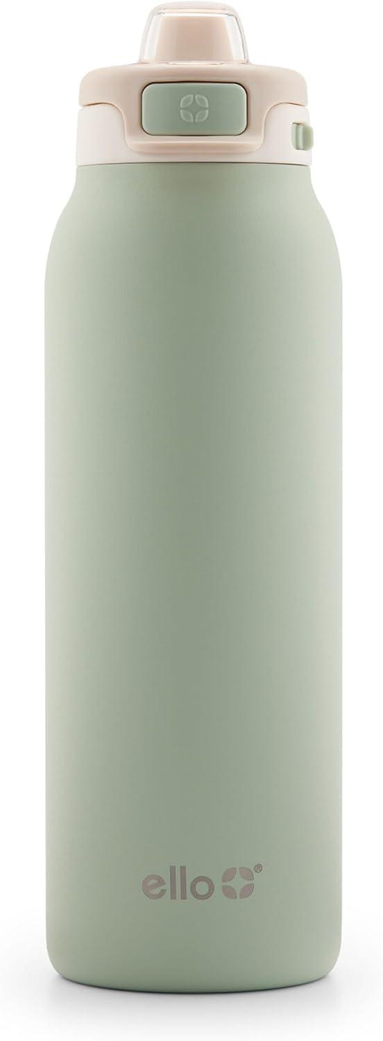 imageEllo Pop ampamp Fill Stainless Steel Water Bottle with Quick Fill Technology Double Walled Vacuum Insulated Metal Leak Proof Locking Lid Sip ampamp Chug BPA Free Holiday Gift for Him Her 22oz 32oz 40ozPistachio