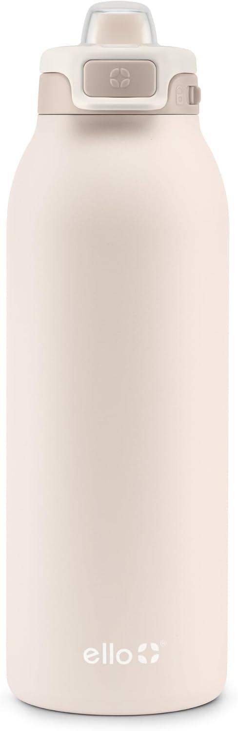 imageEllo Pop ampamp Fill Stainless Steel Water Bottle with Quick Fill Technology Double Walled Vacuum Insulated Metal Leak Proof Locking Lid Sip ampamp Chug BPA Free Holiday Gift for Him Her 22oz 32oz 40ozTonal Cream