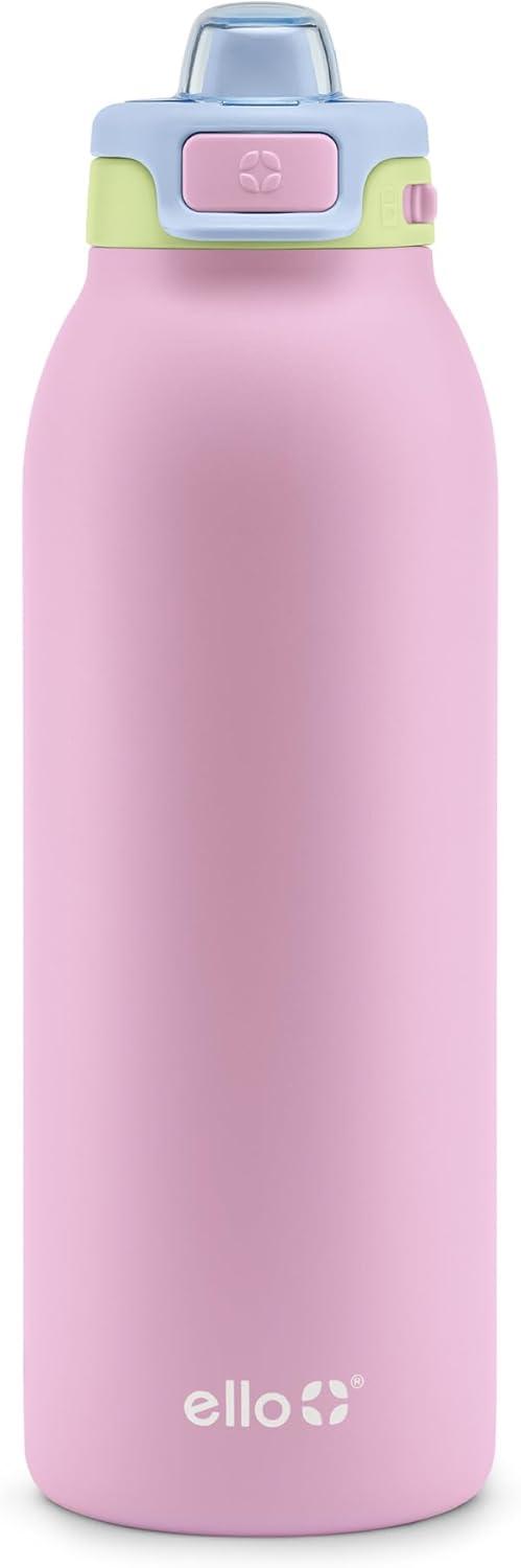 imageEllo Pop ampamp Fill Stainless Steel Water Bottle with Quick Fill Technology Double Walled Vacuum Insulated Metal Leak Proof Locking Lid Sip ampamp Chug BPA Free Holiday Gift for Him Her 22oz 32oz 40ozRosy Skyline