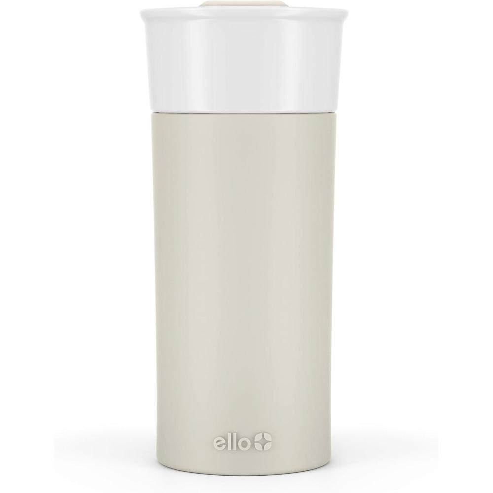 imageEllo Ogden 16oz Ceramic Travel Mug with SplashResistant Slider Lid and Protective Silicone Sleeve Perfect for Coffee or Tea BPAFree Dishwasher SafeMineral