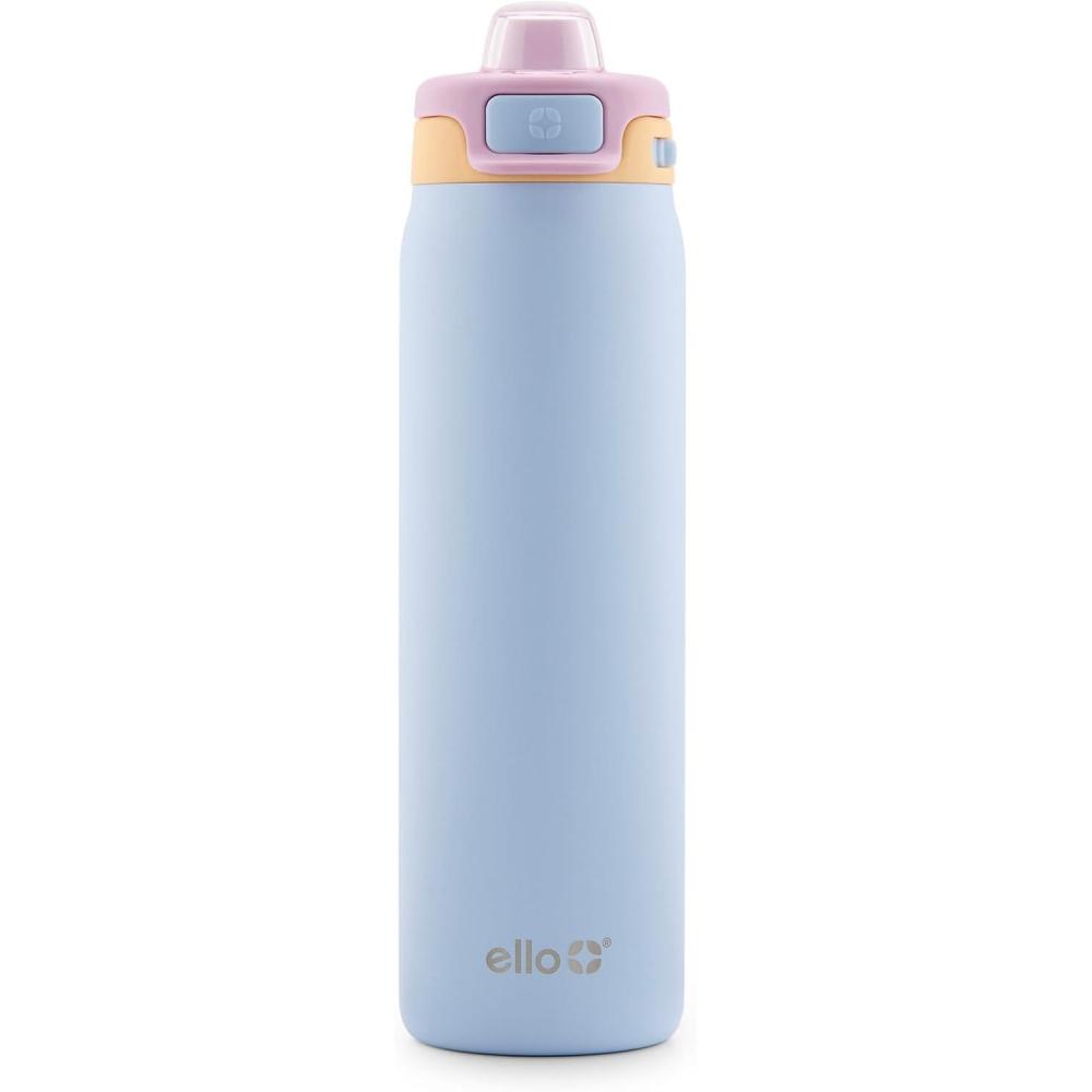 imageEllo Pop ampamp Fill Stainless Steel Water Bottle with Quick Fill Technology Double Walled Vacuum Insulated Metal Leak Proof Locking Lid Sip ampamp Chug BPA Free Holiday Gift for Him Her 22oz 32oz 40ozCoastal Sunrise