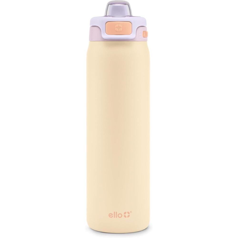 imageEllo Pop ampamp Fill Stainless Steel Water Bottle with Quick Fill Technology Double Walled Vacuum Insulated Metal Leak Proof Locking Lid Sip ampamp Chug BPA Free Holiday Gift for Him Her 22oz 32oz 40ozPastel Paradise