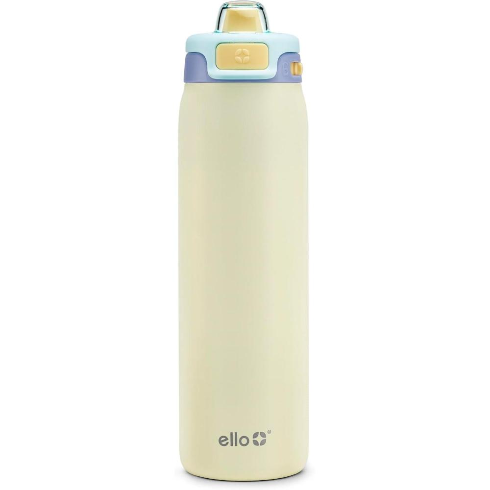 imageEllo Pop ampamp Fill Stainless Steel Water Bottle with Quick Fill Technology Double Walled Vacuum Insulated Metal Leak Proof Locking Lid Sip ampamp Chug BPA Free Holiday Gift for Him Her 22oz 32oz 40ozFresh Dew