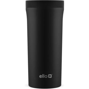 Ello Arabica 14oz Stainless Steel Travel Mug with Leak-Proof Slider Lid, Keeps Hot for 5 Hours, Perfect for Coffee or Tea, BPA-Free Tumbler | Gift for Coffee Lovers, Black(Black)