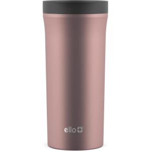 Ello Arabica 14oz Stainless Steel Travel Mug with Leak-Proof Slider Lid, Keeps Hot for 5 Hours, Perfect for Coffee or Tea, BPA-Free Tumbler | Gift for Coffee Lovers, Black(Rosegold)