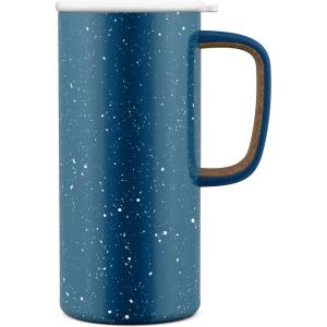 Ello Campy 18oz Stainless Steel Travel Mug with Handle and Leak-Proof Slider Lid, Reusable, Vacuum Insulated, Perfect for Coffee or Tea, Home, Gift, Travel, Office, BPA Free, Georgia Peach(Avalon Sea)