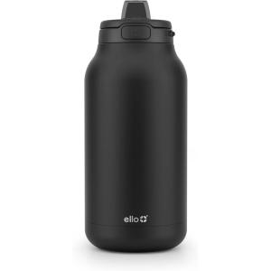 Ello Hydra 64oz Half Gallon Vacuum Insulated Stainless Steel Jug with Locking(Black)