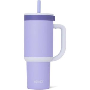 Ello Oasis 30 oz Tumbler with Handle & Retracting Straw | Reusable Insulated Stainless Steel Cup 100% Leakproof, Gifts for Teens Women Men | Keeps cold for 24 Hours, Cup Holder Friendly, Sunrise Glow(Twilight Blush)