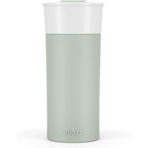 Ello Ogden 16oz Ceramic Travel Mug with Splash-Resistant Slider Lid and Protective Silicone Sleeve, Perfect for Coffee or Tea, BPA-Free, Dishwasher Safe(Honeydew)