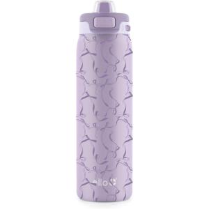 Ello Pop & Fill Stainless Steel Water Bottle with Quick Fill Technology, Double Walled Vacuum Insulated Metal, Leak Proof Locking Lid, Sip & Chug, BPA Free, Holiday Gift for Him Her, 22oz, 32oz, 40oz(Take a Bow)
