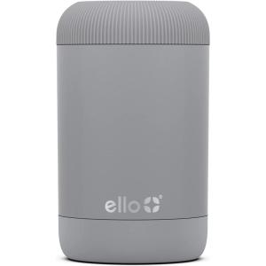 Ello Stainless Steel Insulated Can Cooler | Keeps 12oz, 16oz, Slim Cans, and Glass Bottles Cold | Metal Drink Holder Perfect for Beer, Soda, and Hard Seltzer(Gray)