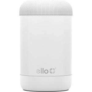 Ello Stainless Steel Insulated Can Cooler | Keeps 12oz, 16oz, Slim Cans, and Glass Bottles Cold | Metal Drink Holder Perfect for Beer, Soda, and Hard Seltzer(White)