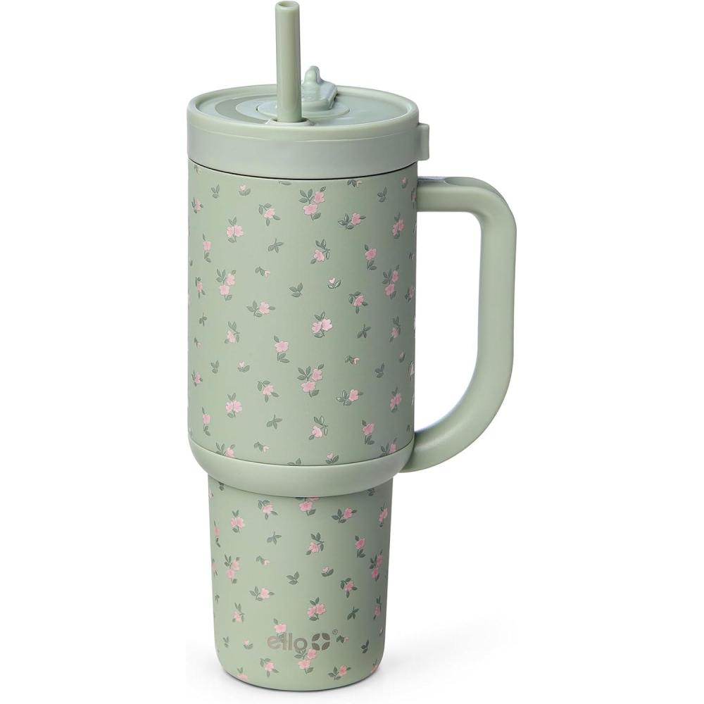 imageEllo Oasis 40oz Stainless Steel Tumbler  BlueberriesFull Bloom