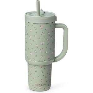 Ello Oasis 40oz Stainless Steel Tumbler – Blueberries(Full Bloom)