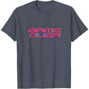 Mens GAME OVER T-Shirt(Heather Blue)