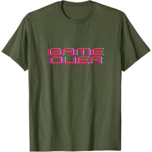 Mens GAME OVER T-Shirt(Olive Green)