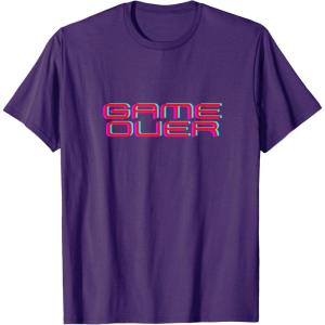 Mens GAME OVER T-Shirt(Purple)