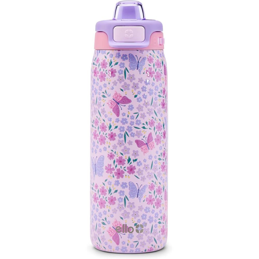 imageEllo Pop ampamp Fill 18oz Stainless Steel Kids Water Bottle with Quick Fill Lid Vacuum Insulated BPA Free Bottle with Leak Proof Straw and Chug Lid Dishwasher Safe Gift For Kids Teens Winging ItWinging It