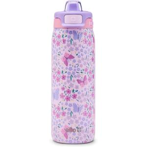 Ello Pop & Fill 18oz Stainless Steel Kids Water Bottle with Quick Fill Lid | Vacuum Insulated BPA Free Bottle with Leak Proof Straw and Chug Lid, Dishwasher Safe, Gift For Kids Teens, Winging It(Winging It)