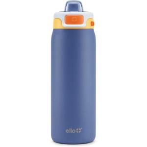 Ello Pop & Fill 18oz Stainless Steel Kids Water Bottle with Quick Fill Lid | Vacuum Insulated BPA Free Bottle with Leak Proof Straw and Chug Lid, Dishwasher Safe, Gift For Kids Teens, Winging It(Lighthouse)