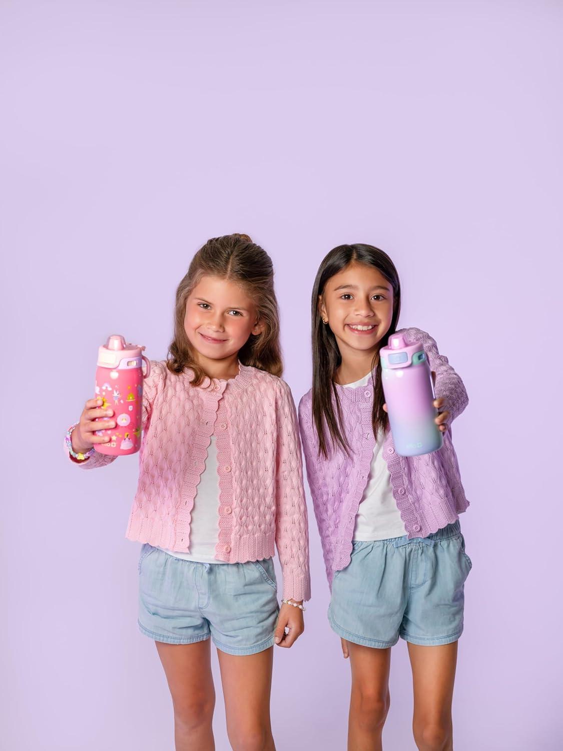 imageEllo Kids Pop ampamp Fill 12oz Toddler Water Bottle with Quick Fill Lid DoubleWall Vacuum Insulated Stainless Steel Leak Proof BPA Free Sip ampamp Chug For School Lunchboxes To the RescueRoyal Palace