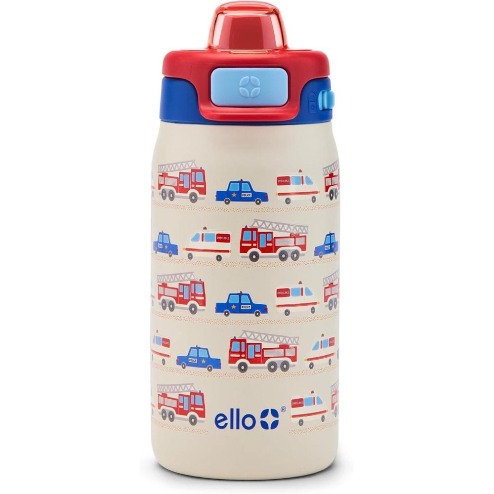 imageEllo Kids Pop ampamp Fill 12oz Toddler Water Bottle with Quick Fill Lid DoubleWall Vacuum Insulated Stainless Steel Leak Proof BPA Free Sip ampamp Chug For School Lunchboxes To the RescueTo the Rescue