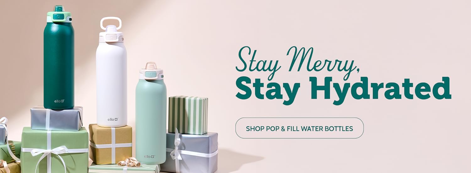 Ello Pop｜Quick Fill Insulated Water Bottles Leakproof for Daily & School Use