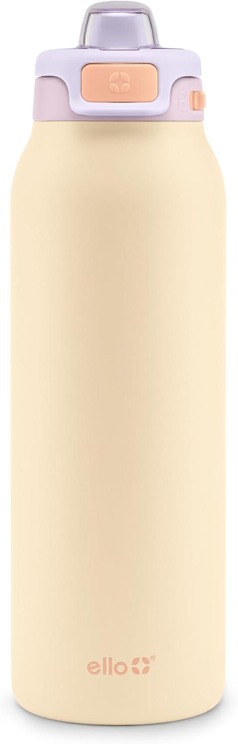 imageEllo Pop amp Fill Insulated Stainless Steel Water Bottle with Quick Fill Lid Leakproof Locking Sip or Chug Spout BPAFree Double Wall Vacuum Insulated for Sports Travel amp School 22oz 32oz 40ozPastel Paradise