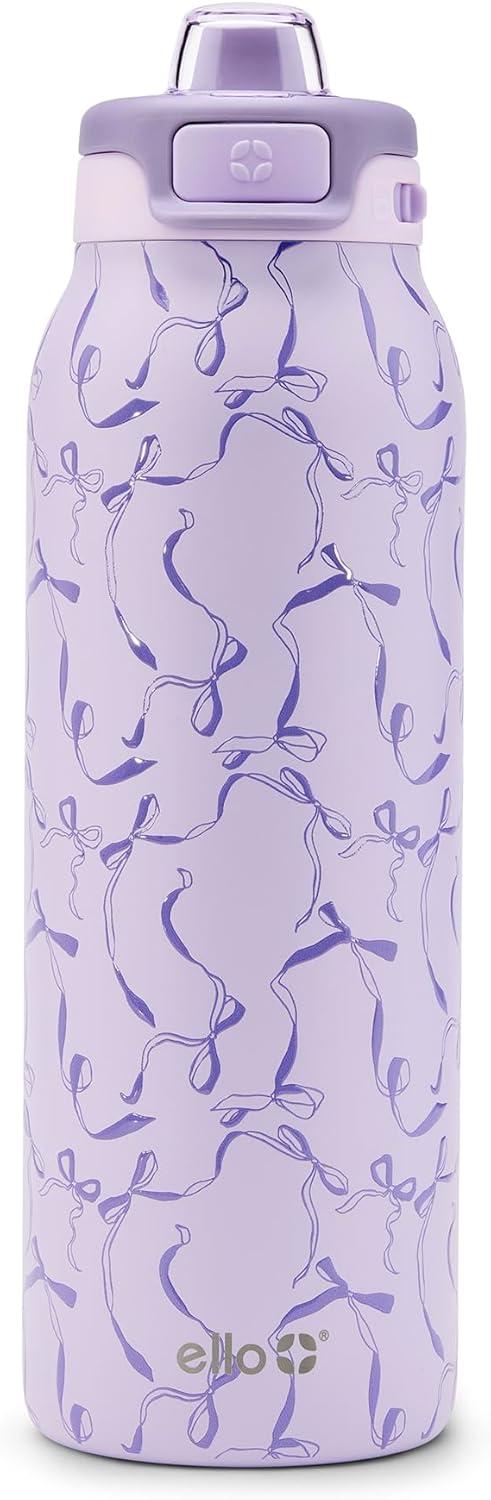 imageEllo Pop amp Fill Insulated Stainless Steel Water Bottle with Quick Fill Lid Leakproof Locking Sip or Chug Spout BPAFree Double Wall Vacuum Insulated for Sports Travel amp School 22oz 32oz 40ozTake a Bow