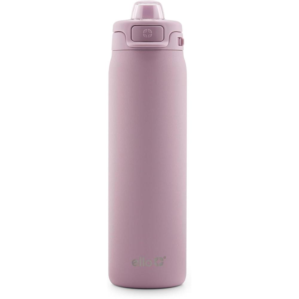 imageEllo Pop amp Fill Insulated Stainless Steel Water Bottle with Quick Fill Lid Leakproof Locking Sip or Chug Spout BPAFree Double Wall Vacuum Insulated for Sports Travel amp School 22oz 32oz 40ozMauve