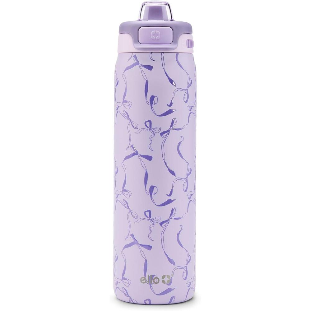 imageEllo Pop amp Fill Insulated Stainless Steel Water Bottle with Quick Fill Lid Leakproof Locking Sip or Chug Spout BPAFree Double Wall Vacuum Insulated for Sports Travel amp School 22oz 32oz 40ozTake a Bow
