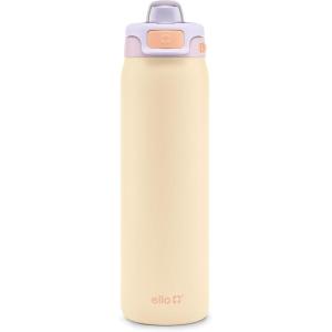 Ello Pop & Fill Insulated Stainless Steel Water Bottle with Quick Fill Lid, Leakproof Locking, Sip or Chug Spout, BPA-Free, Double Wall Vacuum Insulated for Sports, Travel & School- 22oz / 32oz / 40oz(Pastel Paradise)