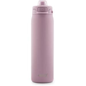 Ello Pop & Fill Insulated Stainless Steel Water Bottle with Quick Fill Lid, Leakproof Locking, Sip or Chug Spout, BPA-Free, Double Wall Vacuum Insulated for Sports, Travel & School- 22oz / 32oz / 40oz(Mauve)