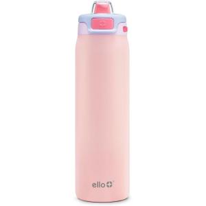 Ello Pop & Fill Insulated Stainless Steel Water Bottle with Quick Fill Lid, Leakproof Locking, Sip or Chug Spout, BPA-Free, Double Wall Vacuum Insulated for Sports, Travel & School- 22oz / 32oz / 40oz(Heavenly Hues)