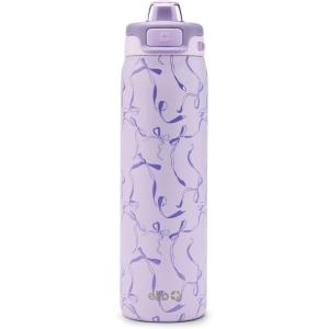 Ello Pop & Fill Insulated Stainless Steel Water Bottle with Quick Fill Lid, Leakproof Locking, Sip or Chug Spout, BPA-Free, Double Wall Vacuum Insulated for Sports, Travel & School- 22oz / 32oz / 40oz(Take a Bow)