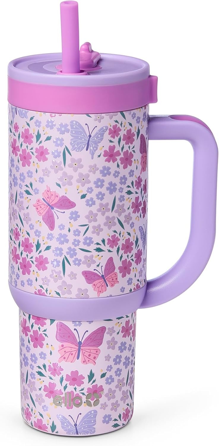 image:imageEllo Oasis 14oz Stainless Steel Toddler Tumbler with Handle amp Retracting Straw 100 Leakproof DoubleWall Vacuum Insulated Kids Water Bottle for School BPA Free Dishwasher Safe To The RescueWinging It
