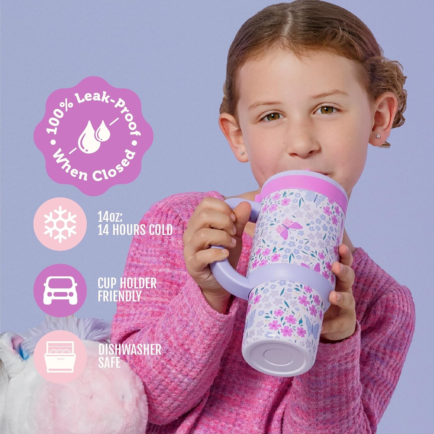 image:imageEllo Oasis 14oz Stainless Steel Toddler Tumbler with Handle amp Retracting Straw 100 Leakproof DoubleWall Vacuum Insulated Kids Water Bottle for School BPA Free Dishwasher Safe To The RescueWinging It