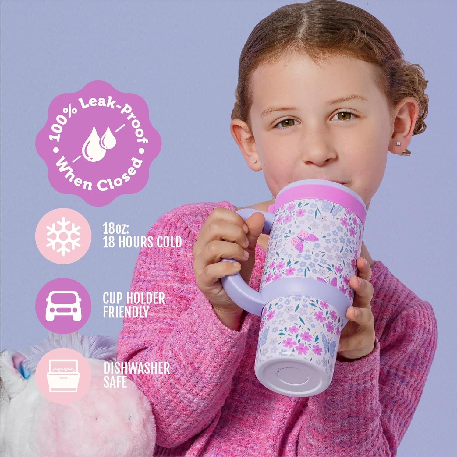 image:imageEllo Oasis 14oz Stainless Steel Toddler Tumbler with Handle amp Retracting Straw 100 Leakproof DoubleWall Vacuum Insulated Kids Water Bottle for School BPA Free Dishwasher Safe To The RescueWinging It