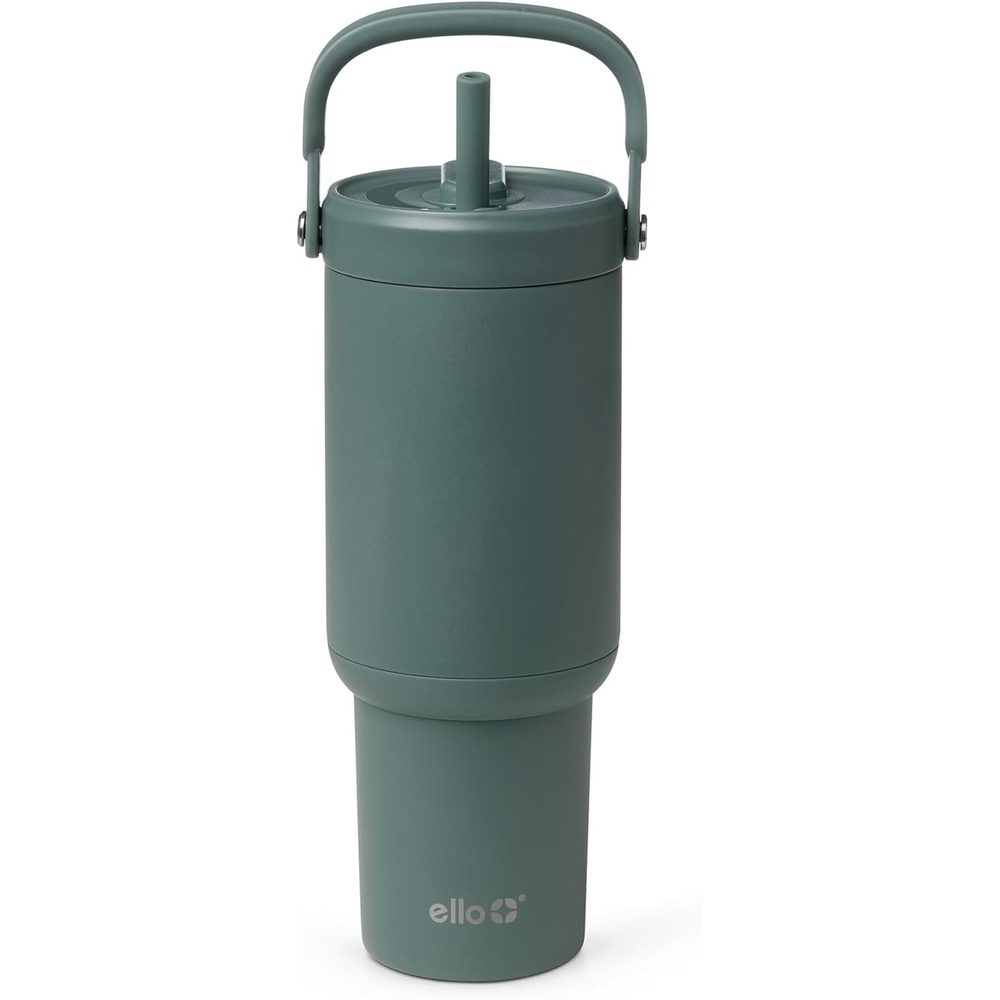 image:imageEllo Oasis Go 26oz Tumbler with Top Handle and Retracting Straw  Reusable Insulated Stainless Steel Cup 100 Leakproof Water Bottle 24 Hours Cold Cup Holder Friendly For Travel  OrchidAlligator