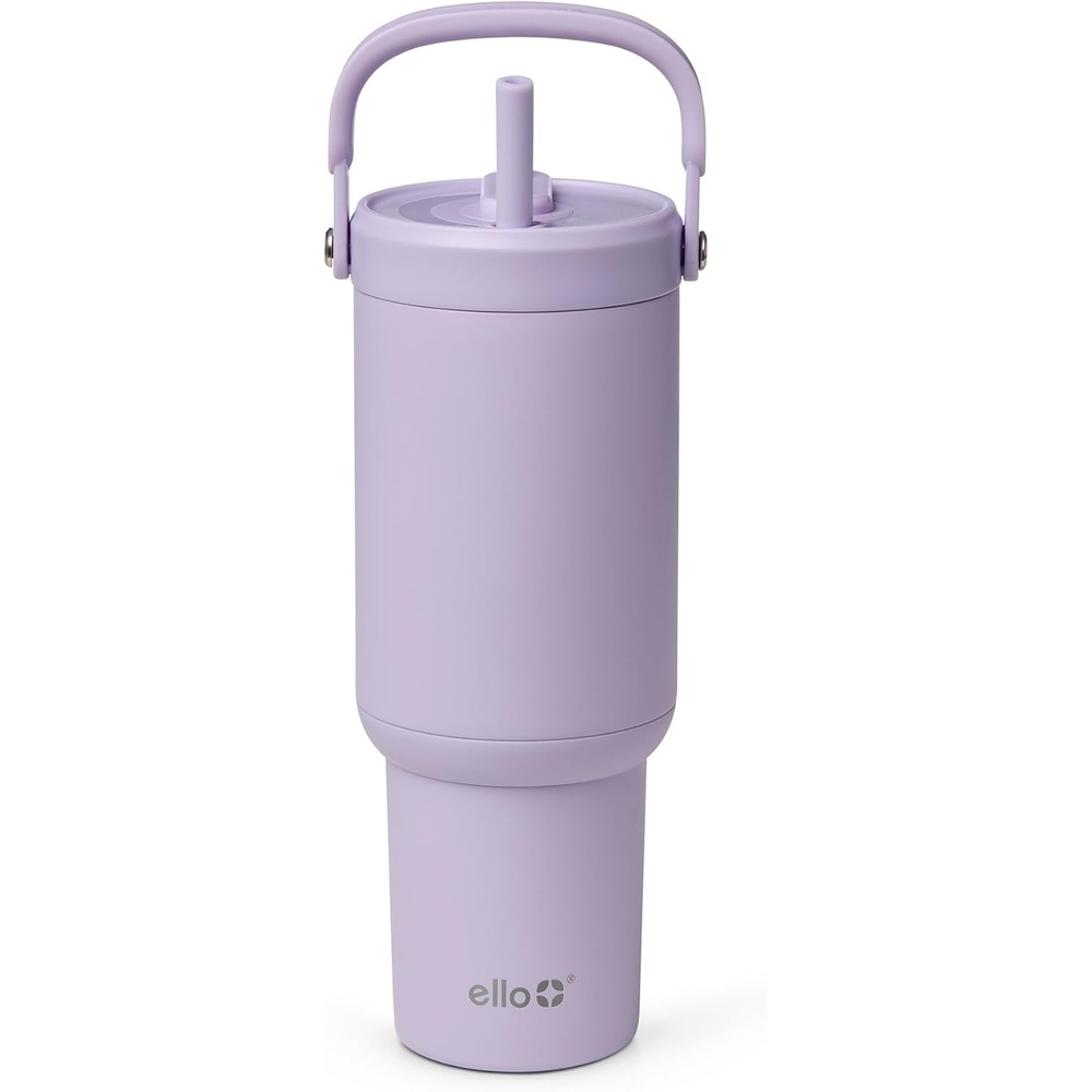 image:imageEllo Oasis Go 26oz Tumbler with Top Handle and Retracting Straw Reusable Insulated Stainless Steel Cup 100 Leakproof Water Bottle 24 Hours Cold Cup Holder Friendly For Travel OrchidOrchid