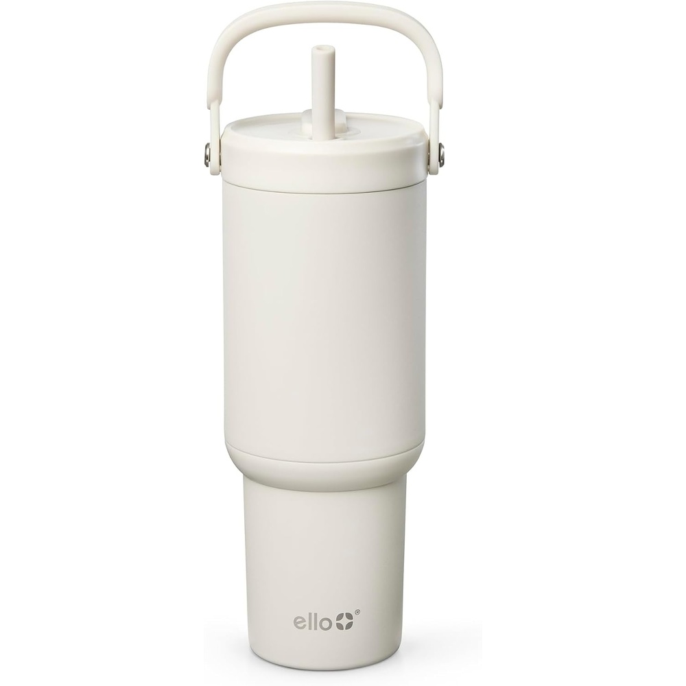 image:imageEllo Oasis Go 26oz Tumbler with Top Handle and Retracting Straw Reusable Insulated Stainless Steel Cup 100 Leakproof Water Bottle 24 Hours Cold Cup Holder Friendly For Travel OrchidMineral