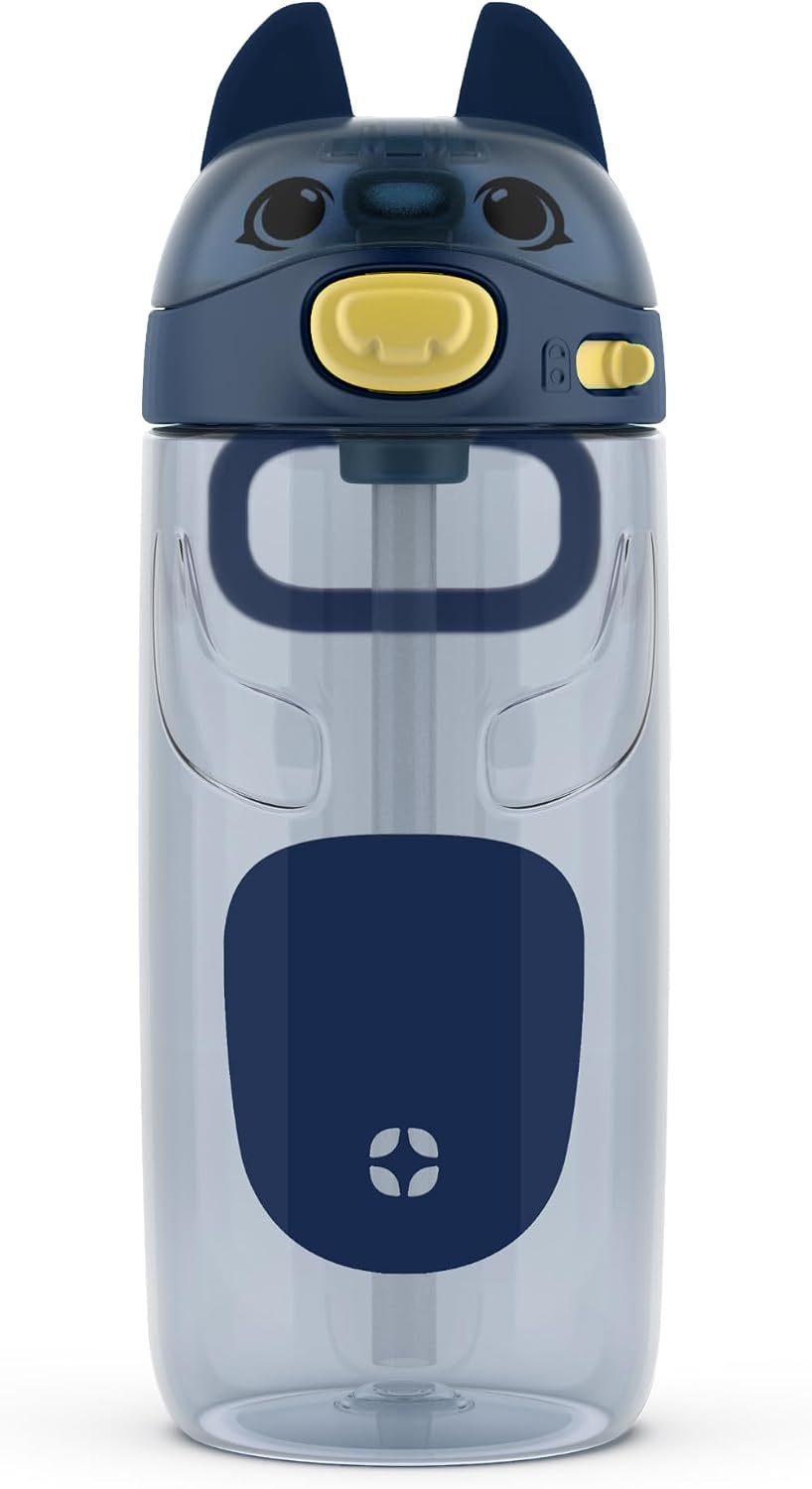 image:imageEllo Ellies 12oz Stainless Steel Leakproof Kids Water Bottle Lamb Princess Insulated kids water bottle with straw leakproof locking lid carry handle and stainless steel fun animal design for schoolDog