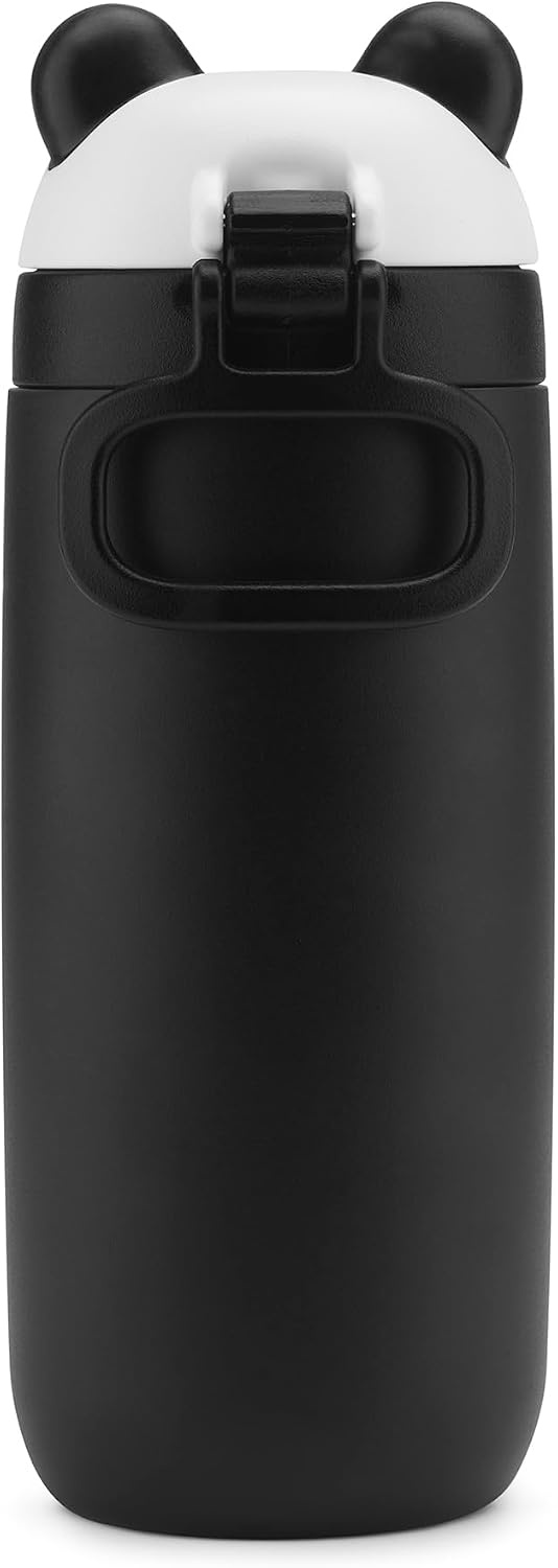 image:imageEllo Ellies 12oz Stainless Steel Leakproof Kids Water Bottle Lamb Princess Insulated kids water bottle with straw leakproof locking lid carry handle and stainless steel fun animal design for schoolPanda